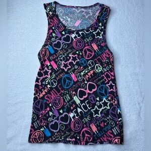 Faded Glory Multicolor Graphic Tank Top